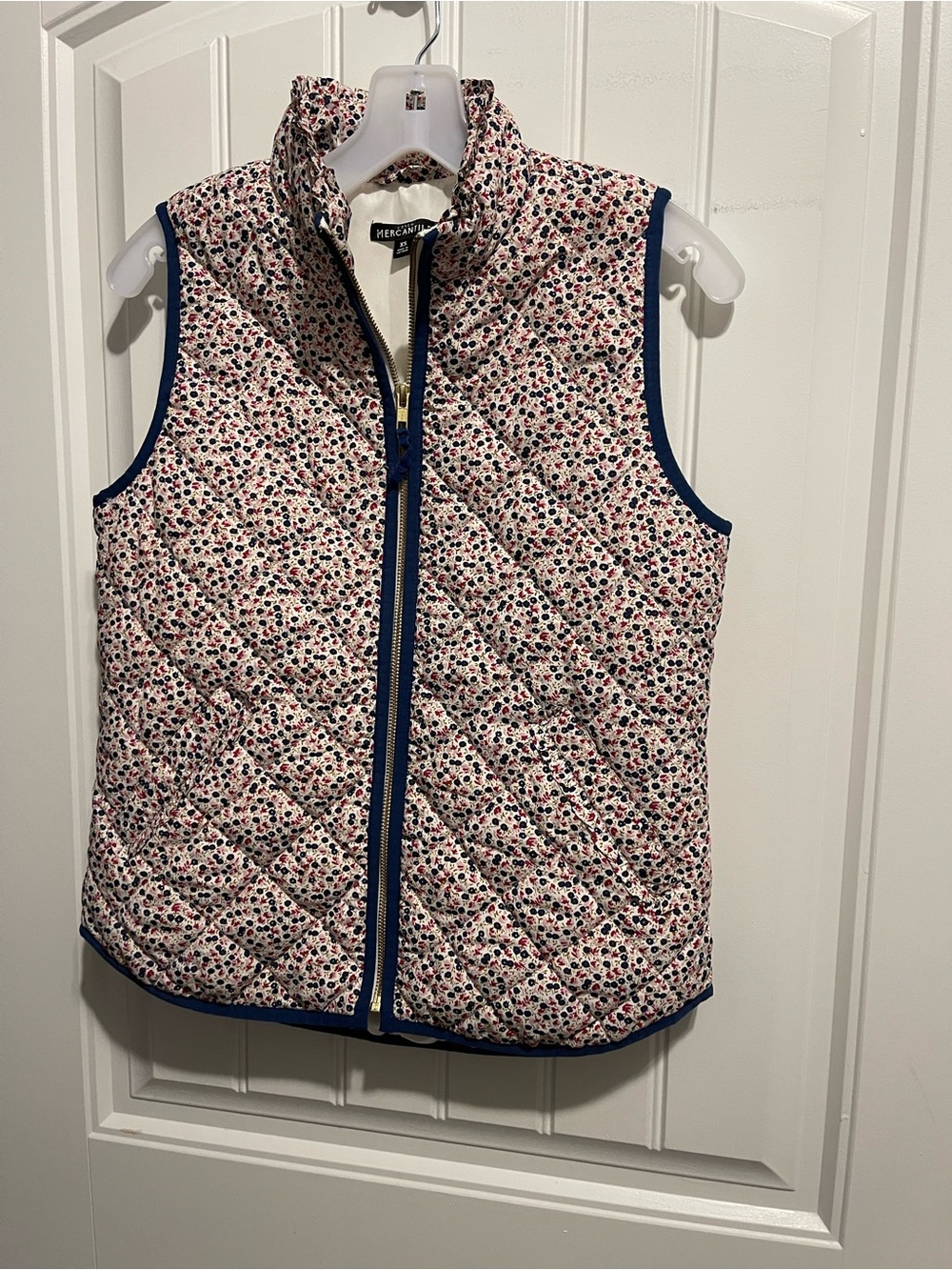 J Crew Mercantile Hanna Quilted Floral Vest - multicolor xsmall